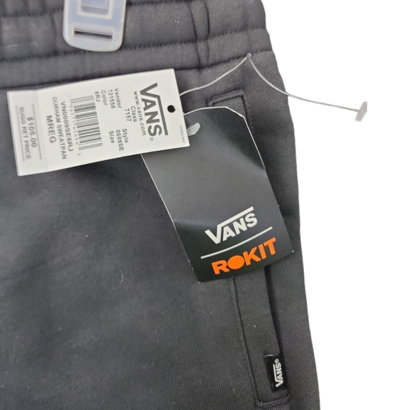 NWT Vans Rokit Durham Phantom Sweatpants Joggers Men's Size M or L  GRAY - Picture 4 of 6